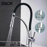 Matte Black Kitchen Sink Faucet Pull Down Swivel Spout Kitchen Sink Tap Deck Mounted Bathroom Hot and Cold Water Mixers