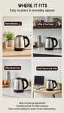 Electric Kettle 304 Stainless Steel Durable Portable Water Boiler Pot Fast Boil for Home During  Electric Water Kettle for Home