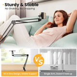Roreta Flexible Arm Tripod For Phone Stand Table Folded Anchor Online Desktop Laptop Video Live Overhead Shot Photography