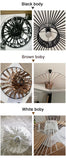 Italian Nordic Straw Hat Pendant Light Restaurant Art Living room Designer Industrial Retro Restaurant Kitchen Hanging Lights