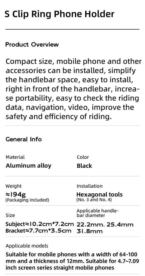 ROCKBROS Bike Phone Holder 360° View Bicycle Phone Holder for 4.7-7 inch Mobile Phone Moto Motorcycle Bracket Shockproof Bracket