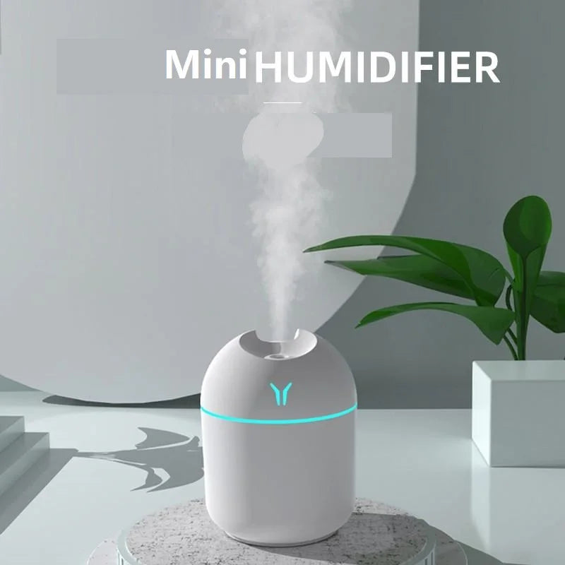 Portable Essential Oil Diffuser & Humidifier – 250ml USB-Powered Mute Mist Maker with Color-Changing Night Light (BPA-Free)