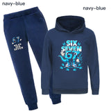 Kids Clothes Steal a Brainrot Six Seven 6-7  Baby Girls Hooded Sweatshirt Pants 2pcs Set Boys Autumn Pullover Tracksuits 5192