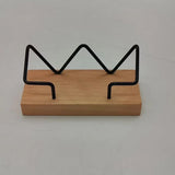 Premium Business Card Holder|Desk Organizer,Holds Multiple Cards, Desktop Accessory,Durable Construction,Recycled Wood&Metal