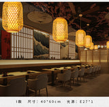Bamboo Artwork Chandelier Lantern Tea Room Restaurant Restaurant Hot Pot Restaurant Japanese Style Retro Zen