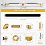 1-3M Secure Pipe Stair Handrails Staircase Indoor Outdoor Wall Balustrade Non-Slip Industrial Galvanized Steel Pipe Wall-Mounted