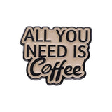 Coffee Maker Enamel Brooch Coffee Bean Grinder Coffee Kettle Cup Bag Barista Badge Punk Lapel Coffee Collection Pin Jewelry Gift