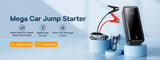 Baseus 2 In 1 Car Air Pump 8000mAh Power Bank Portable Air Compressor with LCD Digital Display Car Tire Inflator Pump
