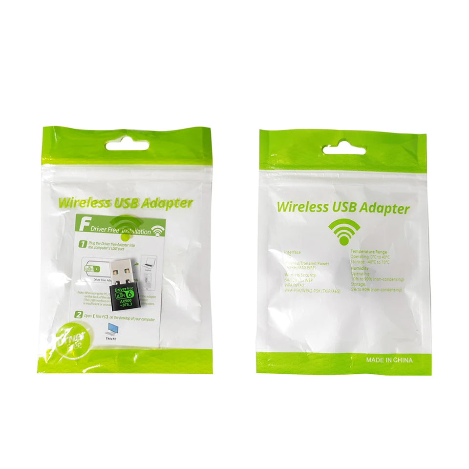 USB WiFi 6 Bluetooth 5.3 Adapter USB WiFi Network Wireless Wlan Receiver Dual Band 2.4/5.8GHz Mini USB WiFi Dongle Driver Free
