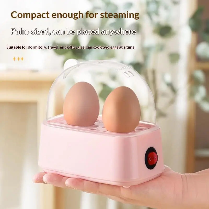 Electric Egg Boiler Automatic Cooker Rapid Egg Boiler Breakfast Machine Multi-Function Egg Cooker 2 Eggs Portable Food Steamer