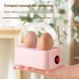 Electric Egg Boiler Automatic Cooker Rapid Egg Boiler Breakfast Machine Multi-Function Egg Cooker 2 Eggs Portable Food Steamer