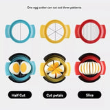 3-in-1 Creative Home Multi-functional 304 Stainless Steel Kitchen Tools Egg Cutter Fruit Slice Cutter Egg Slicer