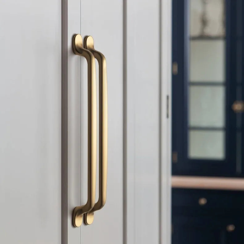 Antique Brass Cabinet Knobs Drawer Handles Zinc Alloy Pulls Mid-Century Modern Hardware for Kitchen and Bathroom Cupboard
