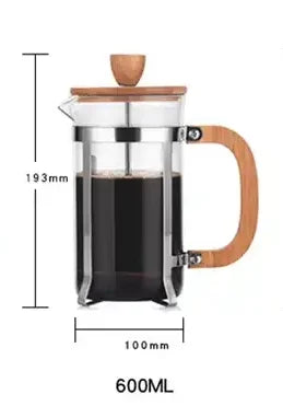 Hot-selling Wholesale Customized Coffee Moka Pot with wood handle and strainer