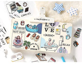 JIANWU Good Collection Book Series Vintage Life Character Landscape Material Collage PET Sticker Creative DIY Journal Stationery