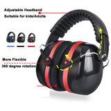 SNR Foldable Ear Defenders Noise Reduction Safety Earmuffs for Kids & Adults Ideal for Studying Sleeping Working & Shooting