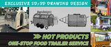 Food Vending Van Catering Fully Equipped Concession Street Mobile Food Truck Cart Fast Food Mobile Store Truck Boutique Trailer