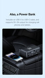Baseus 4 In 1 Car Jump Starter with LED Lighting 600A Portable Car Battery Charger Power Bank Tire Inflator Pump Air Compressor