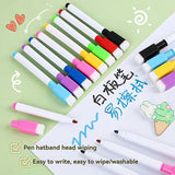 100/5Pcs Dry Erase Whiteboard Markers Set, Washable Pens with Magnetic Eraser for Office Whiteboards & Art Supplies