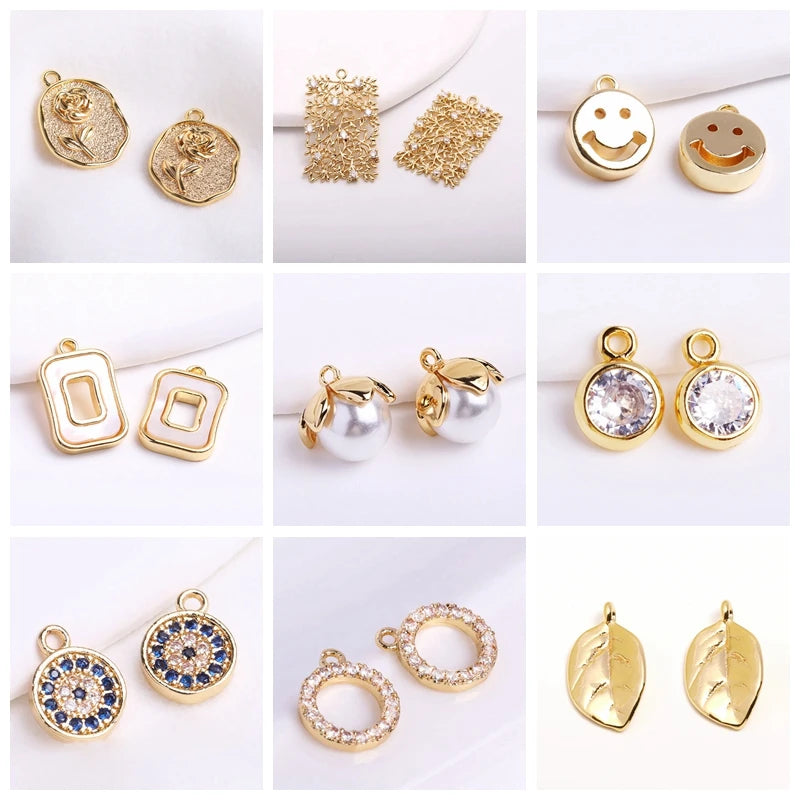 18k Gold Plated Spacer Beads For Bracelet Making,Separators For Beads,Jewelry Fittings,DIY Jewellery Making Supplies Wholesale