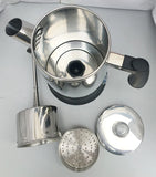 Electric Percolator 1.8L 12Cup Italian Coffee Maker Stainless Steel Quick Heating Reusable Filter Basket Fast Brew Home Office