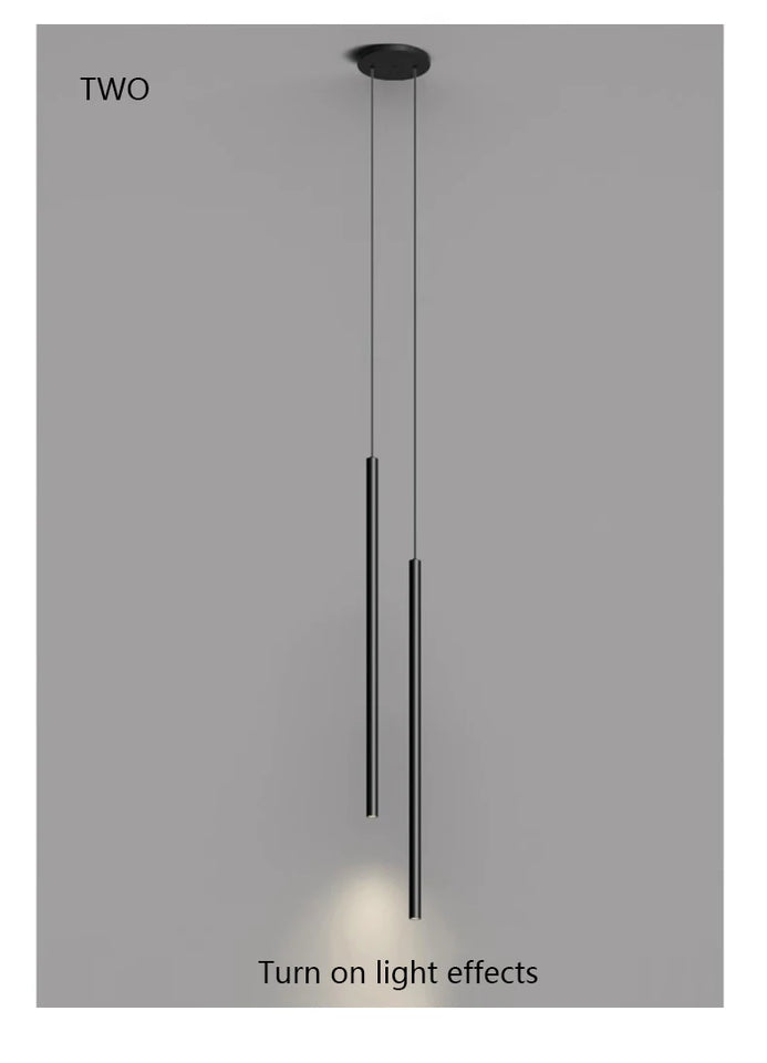 Modern Minimalist LED Longer Pendant Lights For Bedroom Bedside Reading Chandelier Lamps Living Room Bar Coffee Decor Fixtures