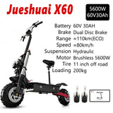 [8 models]10/11 Inch 48V-72V 1000W-6000W Electric Scooter 50-85km/h Fast E Scooter Off Road Electric Kick Scooter Foldable Adult
