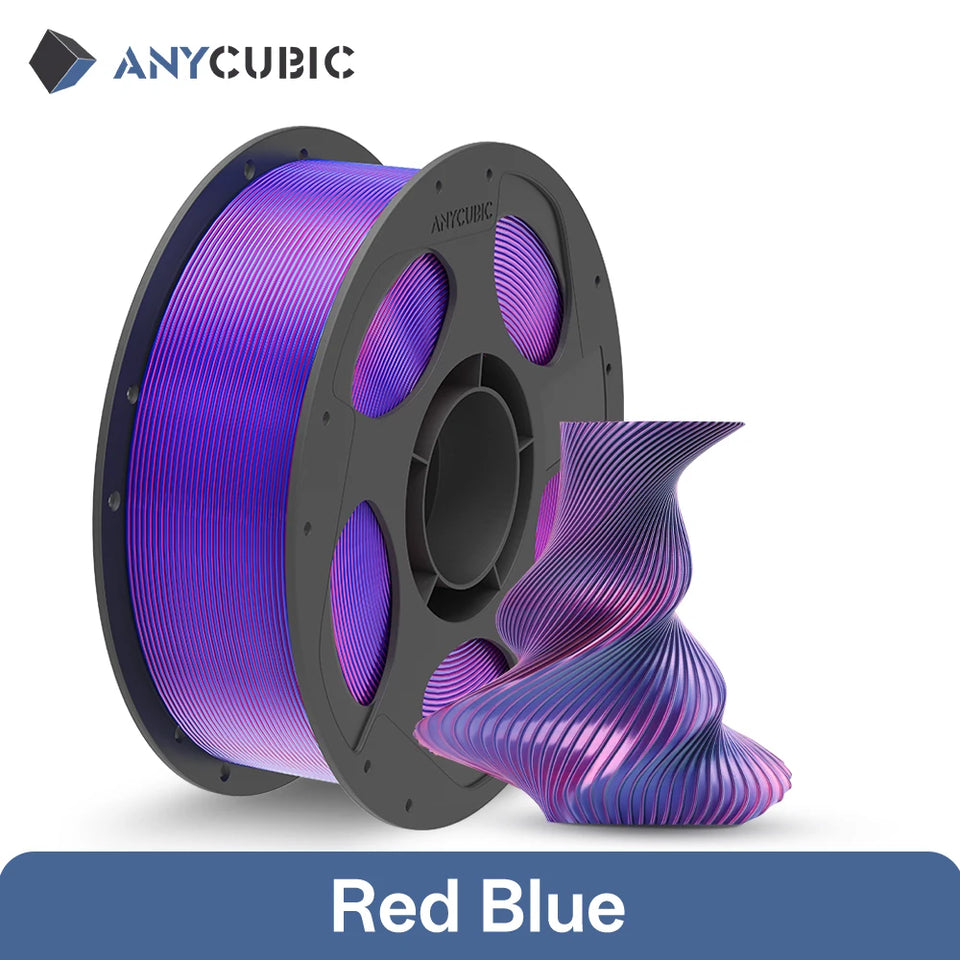 ANYCUBIC Dual-Color Silk Filament Silk Texture FDM 3D Printer PLA Filament Shine Bright Multicolor Silk 3D Printing Material