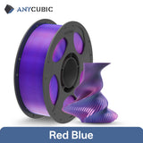 ANYCUBIC Dual-Color Silk Filament Silk Texture FDM 3D Printer PLA Filament Shine Bright Multicolor Silk 3D Printing Material