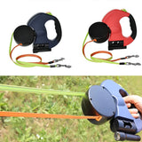 3M Dual Puppy Leash Automatic Small Dog Rope for 2 Dog Leash Multifunctional Strong Nylon Pet Rope with Night Light Bag Storage