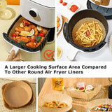 30/50/100Pcs Air Fryer Disposable Paper Non-Stick Airfryer Baking Papers Round Air-Fryer Paper Liners Paper Kitchen Accessories