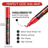 12/18/24 Vibrant Acrylic Marker Set, Medium Tip (2-3mm) Suitable for Rock Painting, Black Paper, and Skateboard Decoration