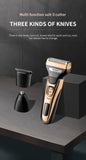 Kemei KM-1429 3 in 1 Electric Beard Shaver Professional Nose Trimmer Detachable Blade Mens Multifunctional Hair Cutting Machine