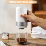 Portable Electric Burr Coffee Grinder 13W 200ml USB Rechargeable Adjustable Setting Cordless Coffee Bean Grinder with Cleanin