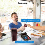 RETEKESS T119 Wireless Restaurant Paging System Coaster Vibrater Buzzer Receiver 2-Way Charge for Cafe Food Trucks