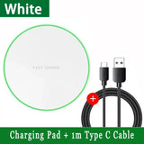 Fast Wireless Charger Pad Stand for iPhone 16 15 14 Samsung Xiaomi Earphone Phone Chargers Induction Wireless Charging Station