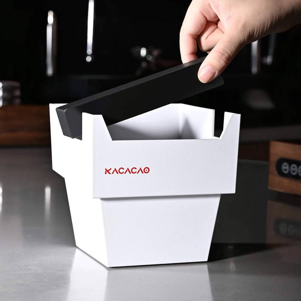KACACAO Coffee Knock Box Espresso Grounds Container Dump Bin Bucket Anti Slip Powder Beveled Residue Barista Accessories Tools