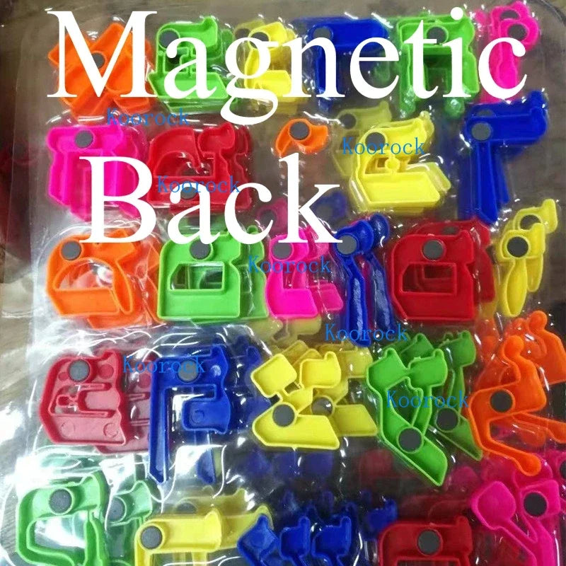 Colorful and Odorless Magnetic Letters in 4cm Uppercase Russian Alphabet for Infant Early Education