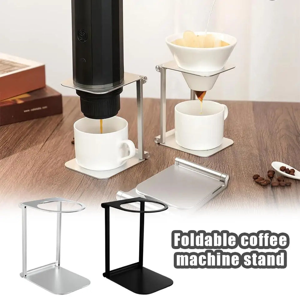 Foldable Portable Aluminum Alloy Coffee Drip Stand Universal Fit Espresso Machine Hand Pour-Over Maker for Camping Travel