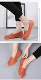 Women Flats Ballet Shoes Woman Cut Out Leather Breathable Moccasins Women Boat Shoes Ballerina Ladies Casual Shoes