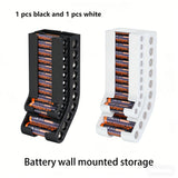 Battery Storage Organizer Combo Battery Organizer Storage Holder Small Battery Keeper Wall Holder Battery Dispenser Holder