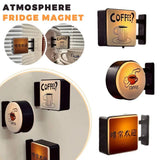 Coffee Corner Creative Atmosphere Light Sign Creative Magnetic Fridge Stickers Convenience Store Coffee Shop Glowing Decoration