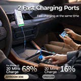 Joyroom 30W Car Charger Adapter PD QC3.0 Mini USB Charger Fast Charging Phone Charger for iPhone Samsung Galaxy Car Accessories