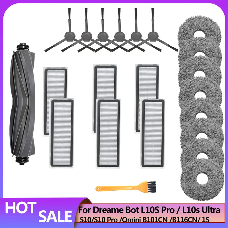 Dreame L10s Ultra/L10 Ultra Accessories S10 Pro Xiaomi MIJIA Omni 1s B116 X10+ Part Dust Bag Mop Cloth filter Brush