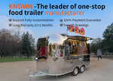 mobile food vending cart with multifunctional and spacious interior, serving as a portable kitchen trailer