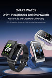 LIGE Smart Watch 2 In 1 TWS Headset 1.57" Men Women GPS Sports Fitness ECG Heart Rate Watches Bluetooth Call Music Smartwatch