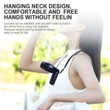 Handheld Mini Fan Wireless USB Rechargeable Portable Digital Display Phone Holder Fan 5 Speed Foldable Neck Hanging Small Fans