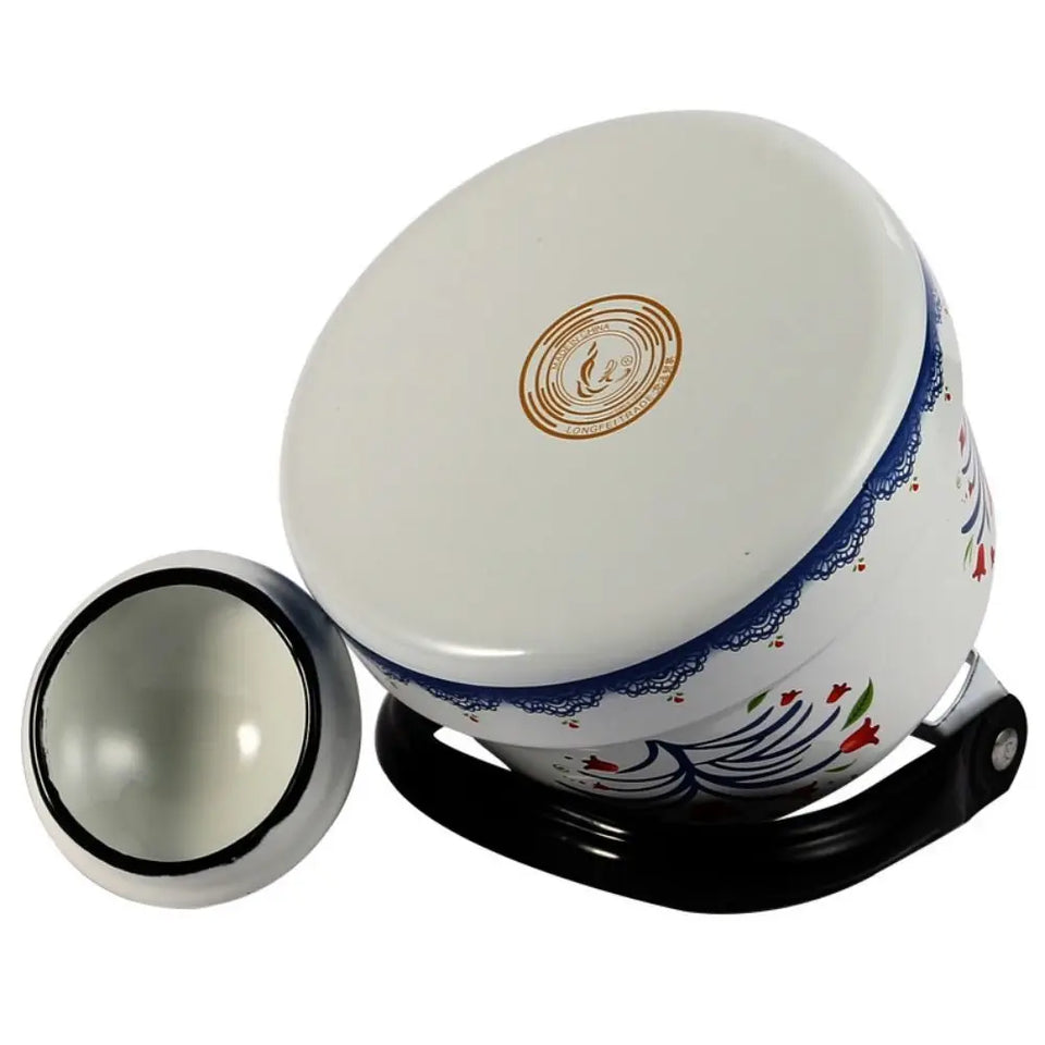 Classic Design Enamel Enamel Tea Kettle European Style Handmade Tea Pot Unbreakable No Whistling Water Kettle Restaurant