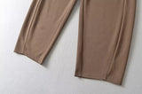 Street Sle High Waist Wide Leg Sport Pants Women's Casual Loose Straight Leg Trousers Coffee Color Trendy Spring Autumn
