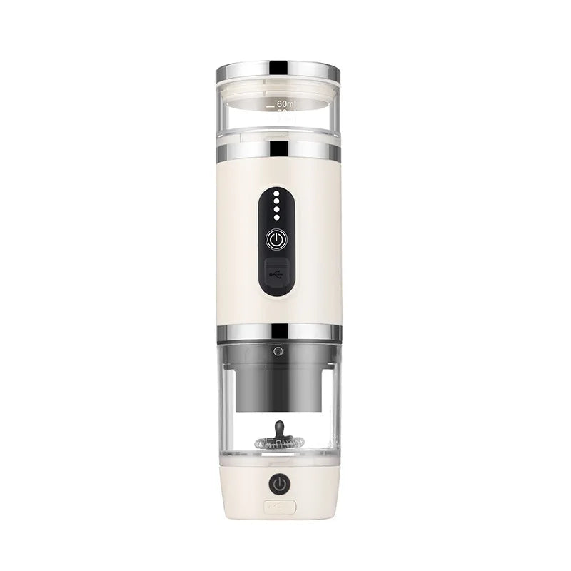 Outdoor camping portable capsule coffee machine, 3-in-1 multi-functional espresso machine with built-in wireless milk frother.